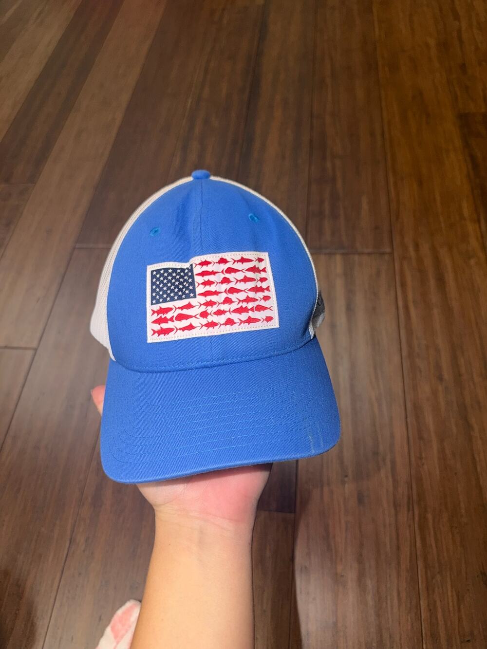 Columbia PFG Fish Flag Mesh Snapback Hat Unisex
